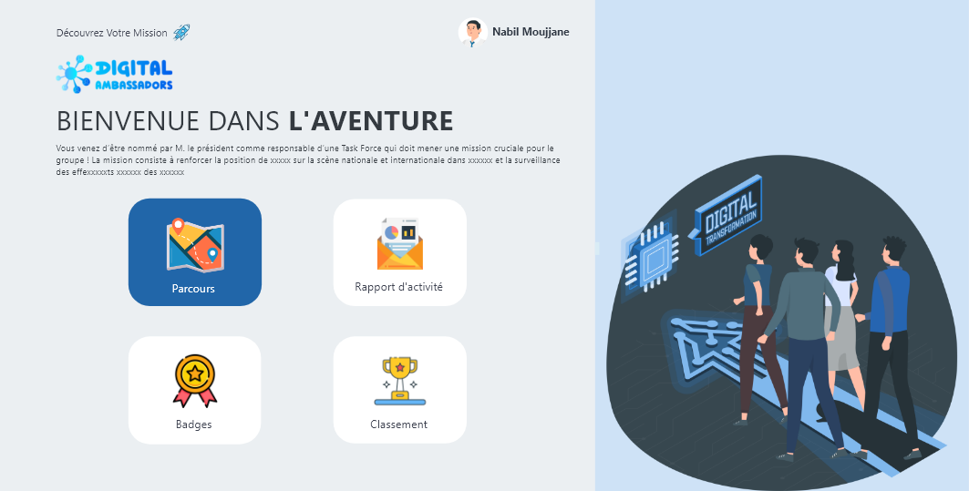 engaging training , gamified learning, Digital transformation challenges, Interactive learning, Immersive experience, Transformation strategy, Digital innovation, Technology integration, Digital training 