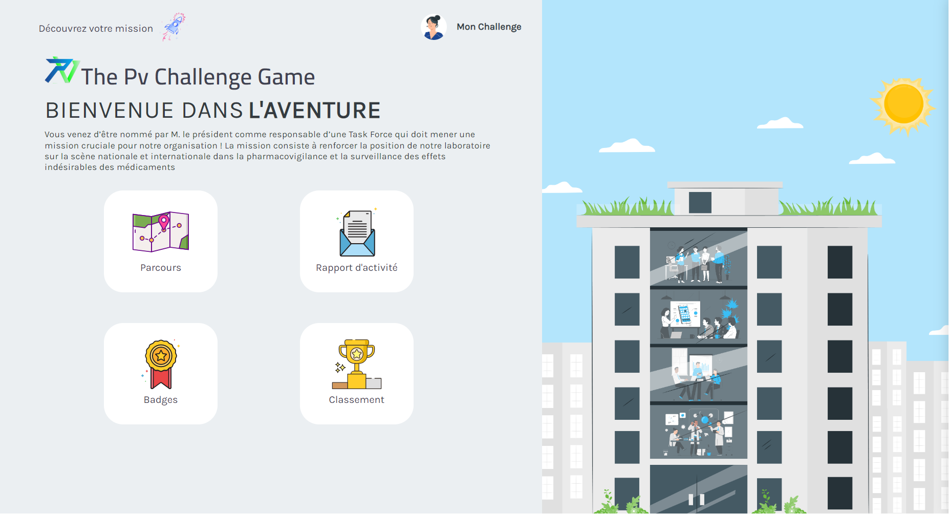 pvchallenge game menu